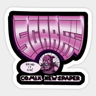 Scarfff - Wrestling:  Bummer Comix vs. Mo J. Lozano Sticker